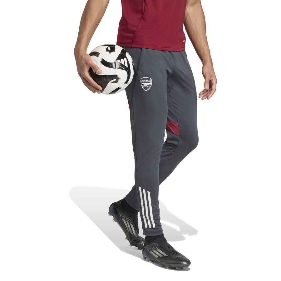 Arsenal Training Trousers Tiro 25 EU - Dark Grey/Collegiate Burgundy - Men's-SoccerKits Hub | Buy Soccer Jerseys Online